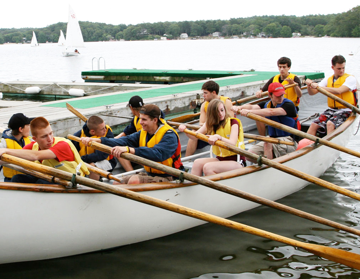 cadets in row boat